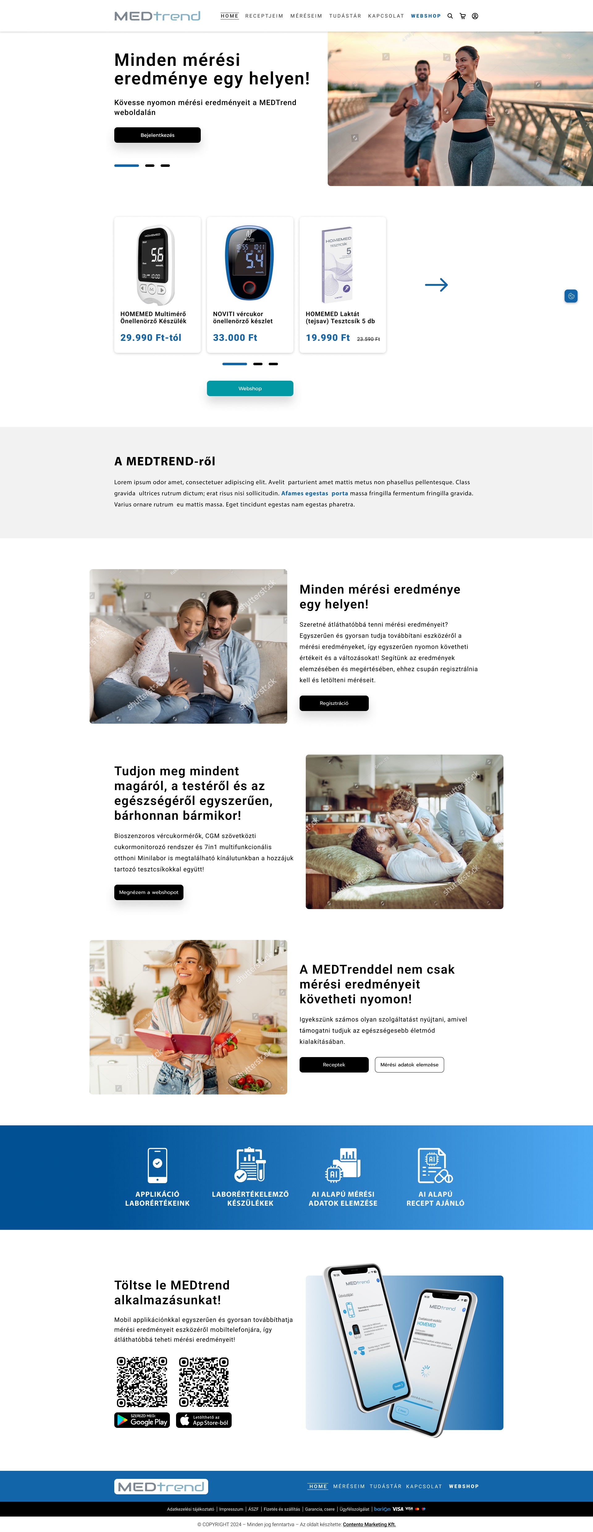MEDTREND homepage — full page