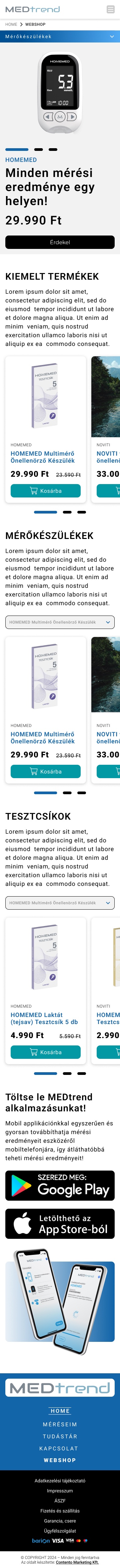 MEDTREND mobile webshop