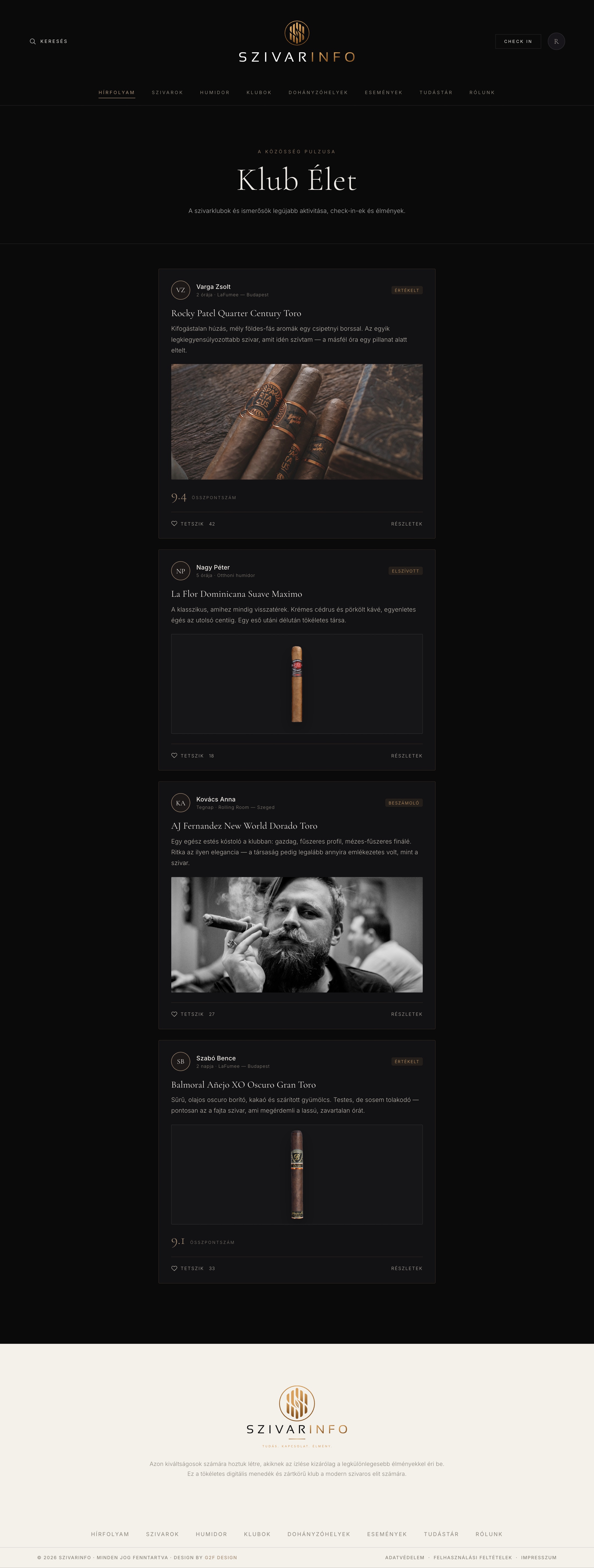 SzivarInfo feed — desktop