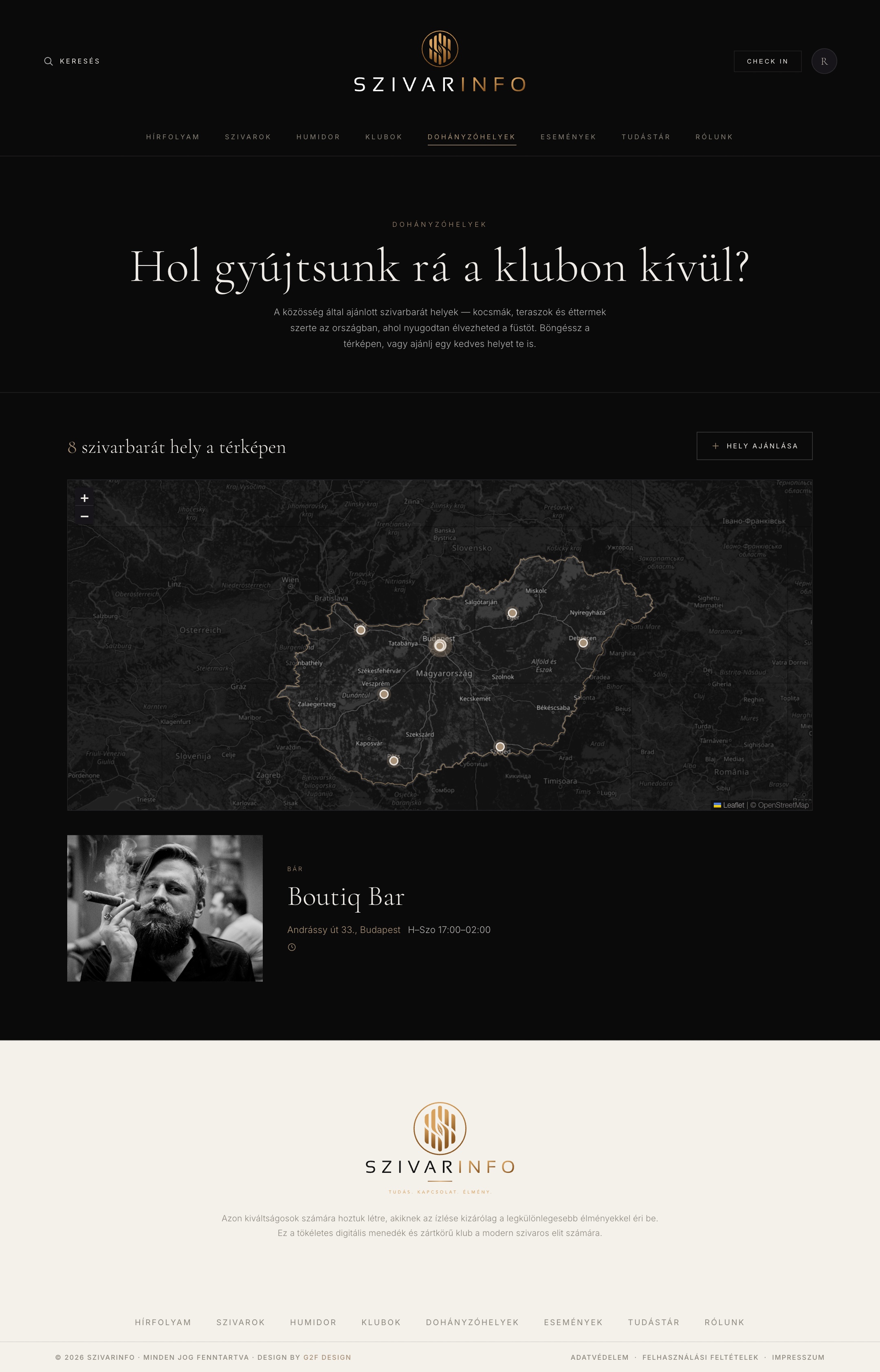 SzivarInfo lounge map — desktop