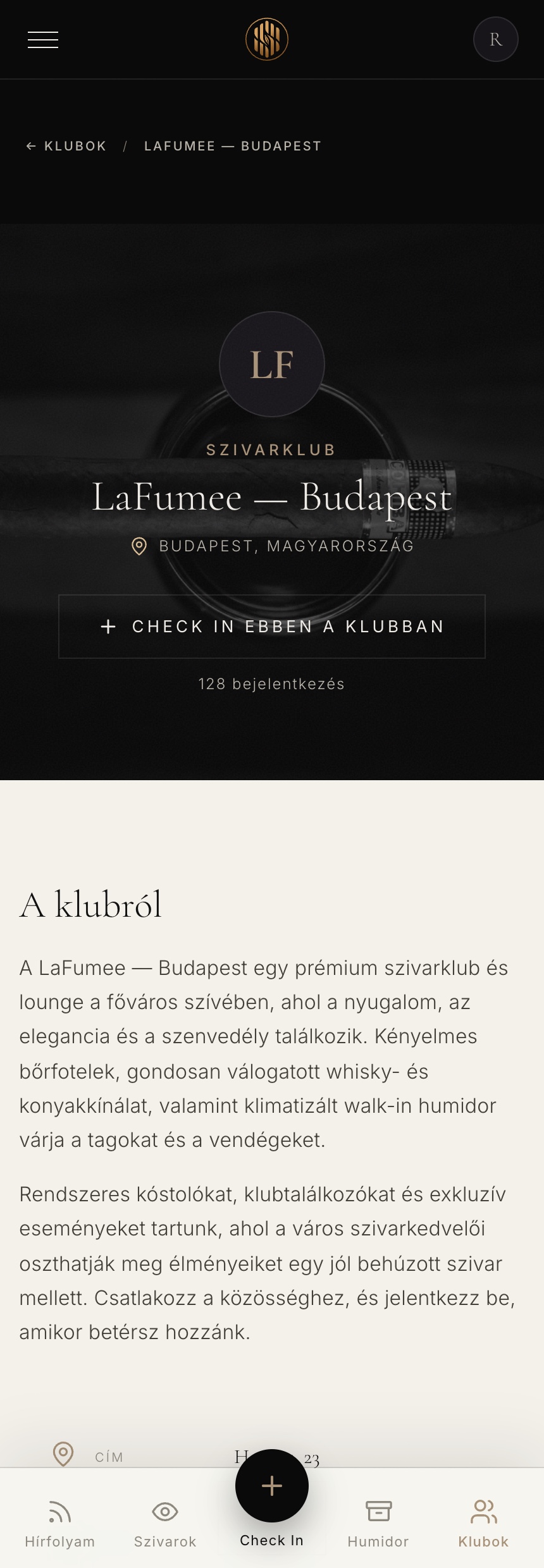 Club on mobile