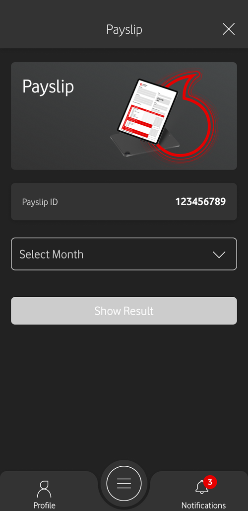 Dark mode — payslip
