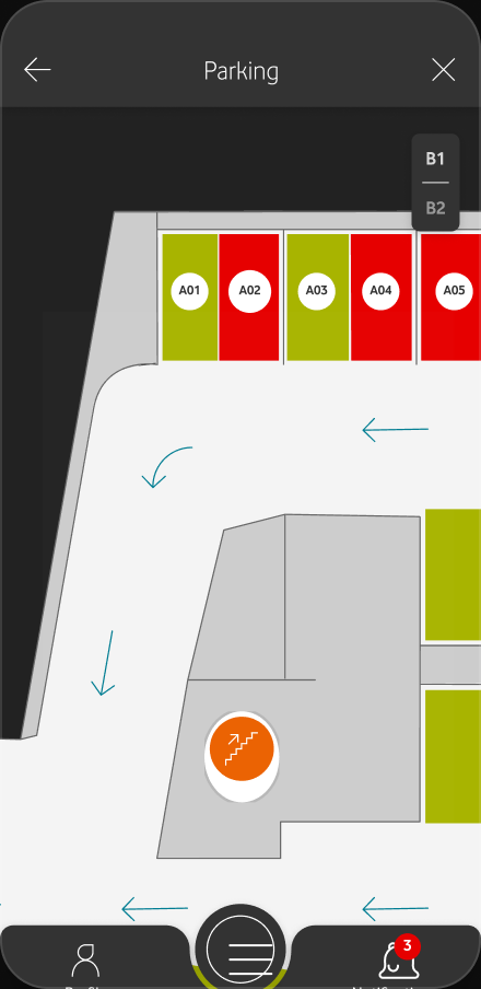 Parking — choose spot on map